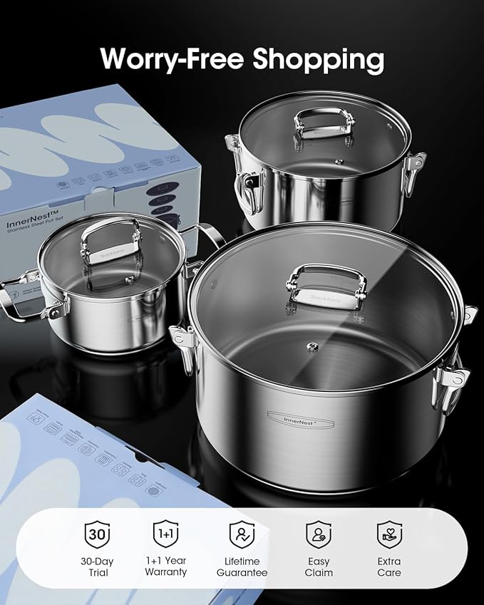 3-Ply Stainless Steel Stock Pot Set - Image 9