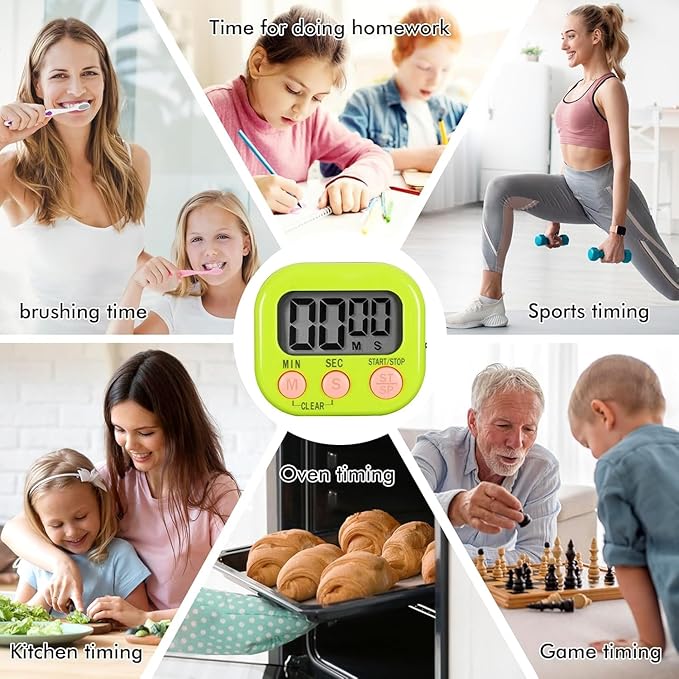12 Pack Multi-Function Electronic Timer, Learning Management, Suitable - Image 6