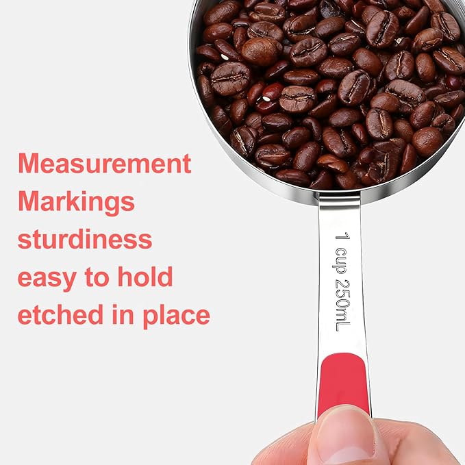 Bopei Measuring Cups and Spoons Set Stainless Steel 10 Piece - Image 4