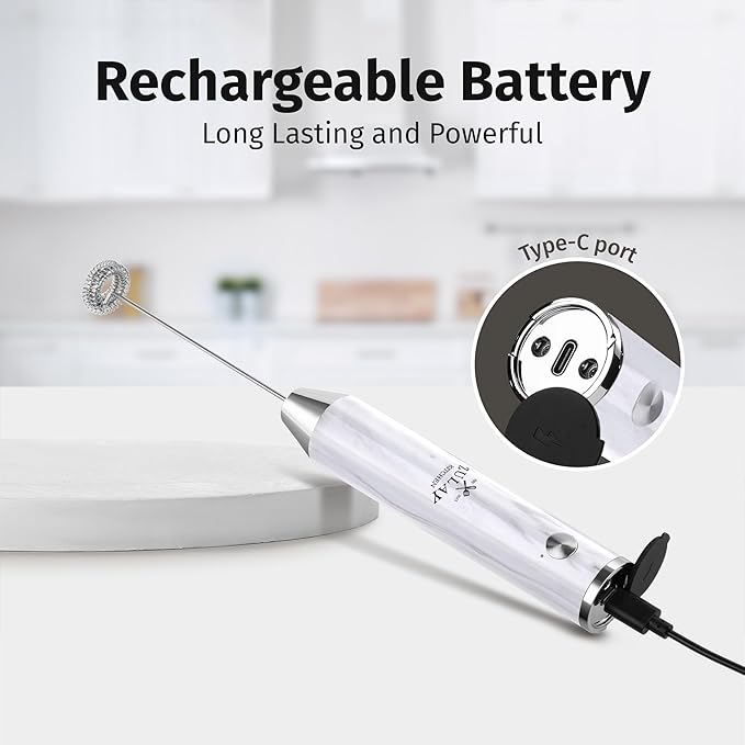 Zulay Kitchen Rechargeable Milk Frother Handheld Lux - Image 7