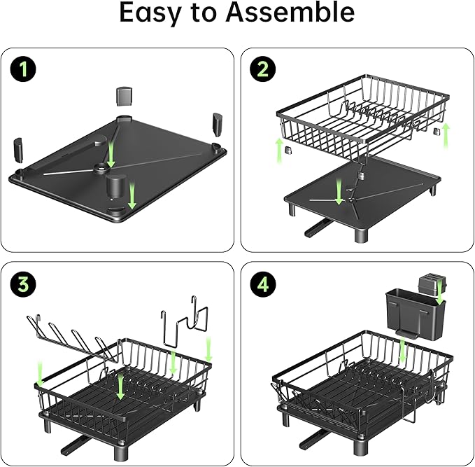Dish Drying Rack, Dish Racks for Kitchen Counter, Detachable Dish Drainer - Image 9