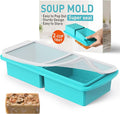 Silicone Freezer Tray with Lid Soup Freezer Container Molds with Steel by Socisen
