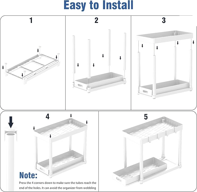 2 Pack Pull-Out Storage Organizers, Under Sink Organizer and Storage - Image 7