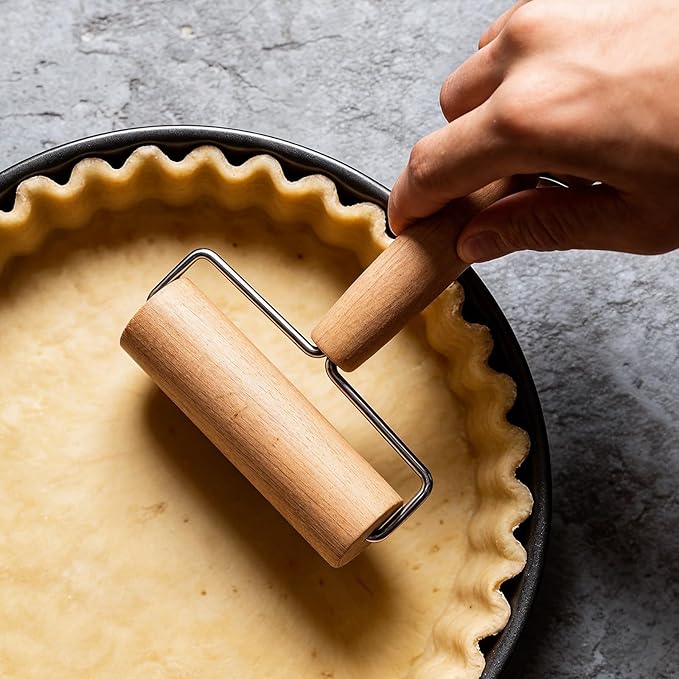 JJUNW Small Rolling Pin, Pizza Dough Roller, Non Stick Wood Pastry Roller - Image 2