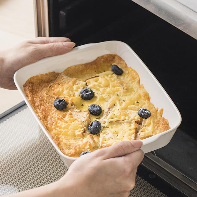 HOMBENE Casserole Dish with Roasting Racks, 3 QT Baking Dish with Handles - Image 4