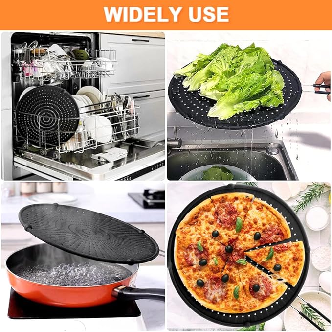Splatter Screen for Frying Pan, Grease Splatter Guard, Heat-Resistant Splatter - Image 5