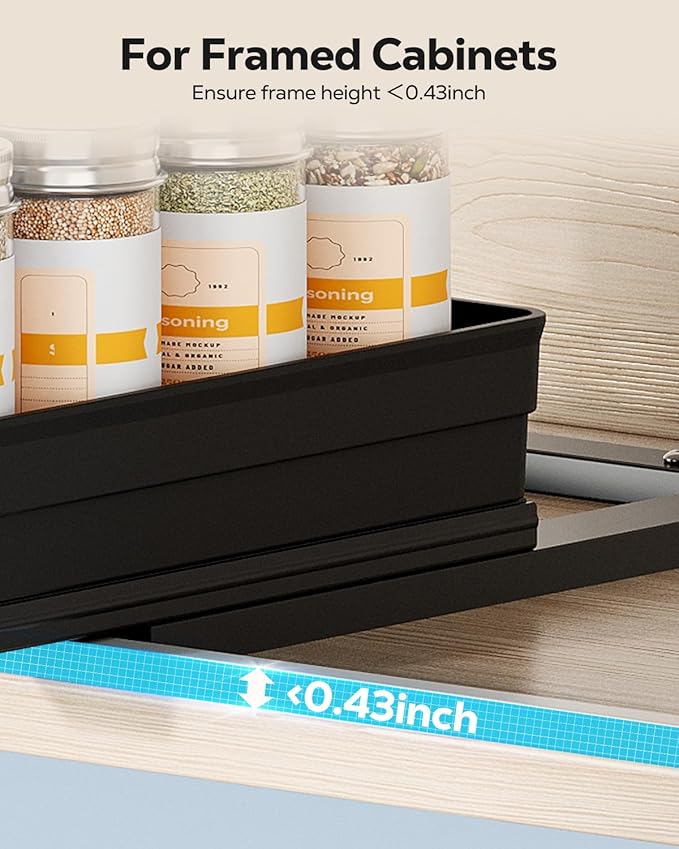 Nieifi Spice Organization for Cabinet-Vertical Spice Rack Pull Out-Spice Rack - Image 4