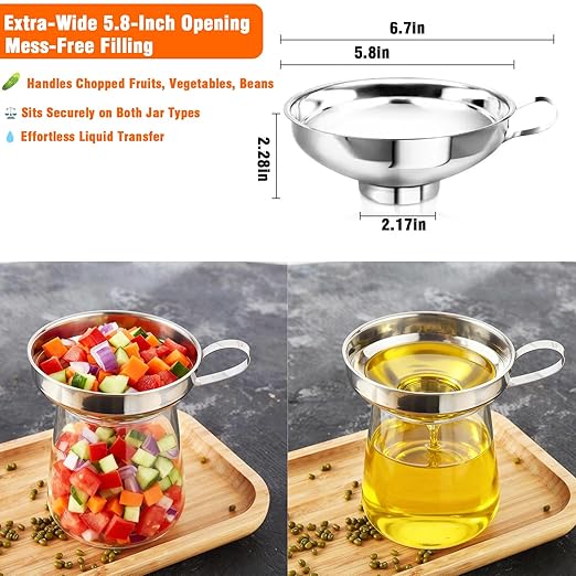 Wide Mouth Canning Funnel, Large Kitchen Funnel - Image 3