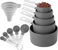 Measuring Cups and Spoons Set of Huygens Kitchen Gadgets 10 Pieces, Stackable by Huygens