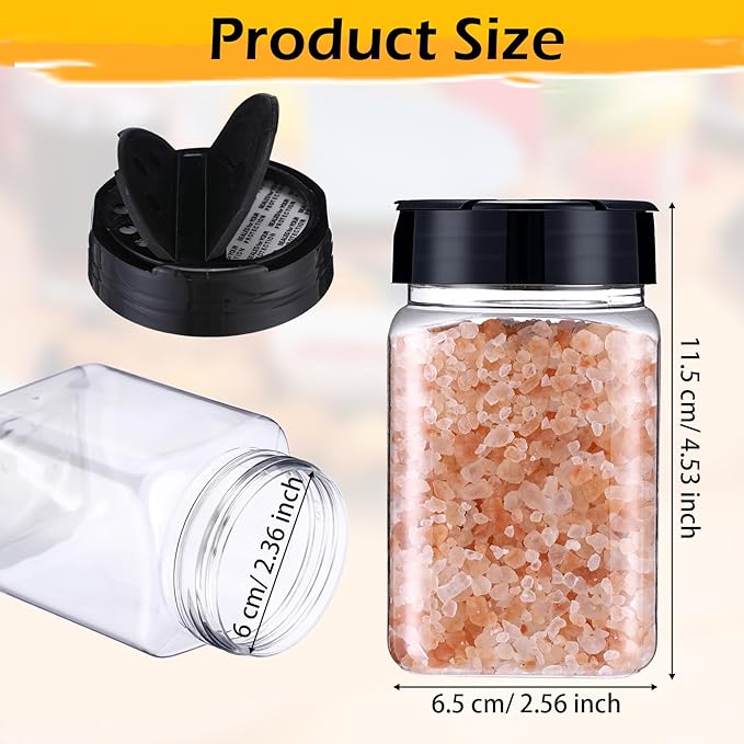 Mimorou 30 Pack Plastic Spice Jars - Image 2