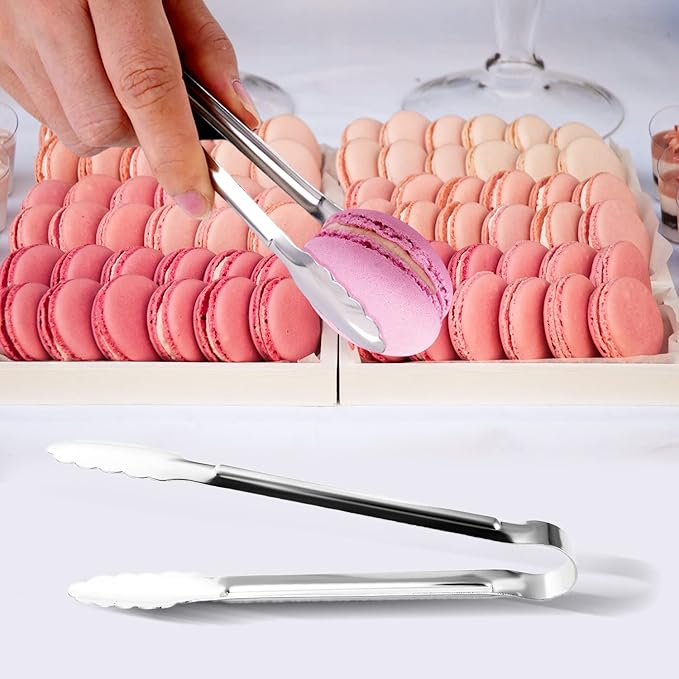 12 Pack Small Serving Tongs, XEVOM Stainless Steel Sugar Tongs Mini Appetizers - Image 8