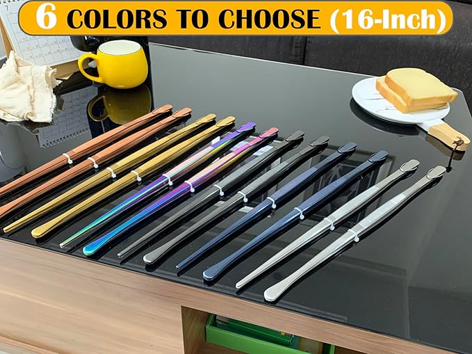 JETKONG 2 Pcs 16-Inch Heavy Duty Cooking Tweezers Extra Large Stainless Steel - Image 5
