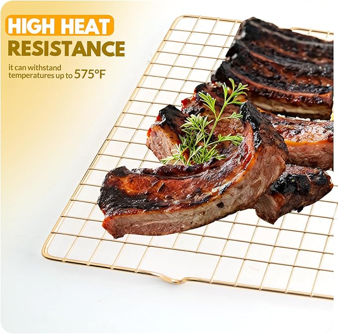2 PCS Cooling Racks for Cooking and Baking, 15x10 Inches Stainless Steel - Image 6