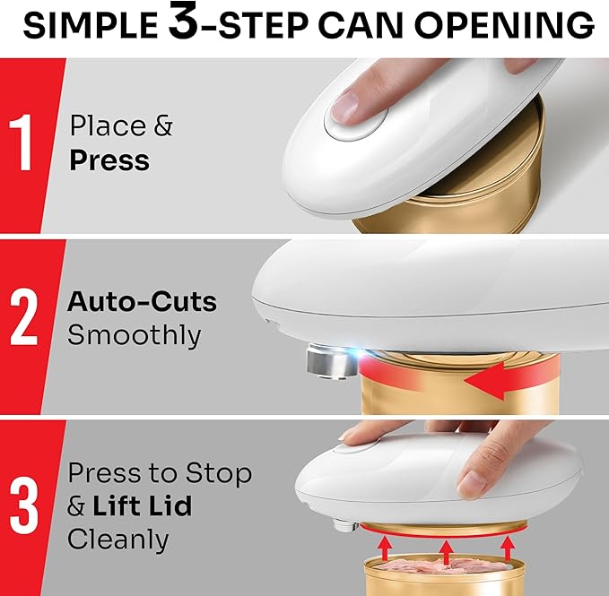 MUELLER HOME SmoothEdge Auto Electric Can Opener – Battery‑Operated One‑Touch w - Image 4
