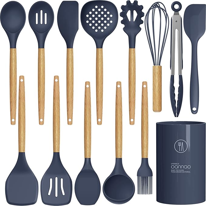 Silicone Cooking Utensils Set by oannao