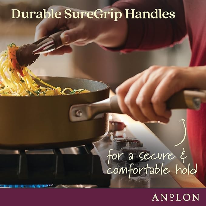 Anolon Advanced Home Hard Anodized Nonstick Wok/Stir Fry Pan 12 Inch - Image 5