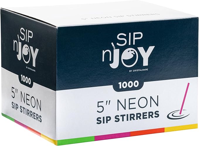 Neon Coffee Stirrers, 1000 Disposable Plastic Drink Stirrer Sticks - Image 2