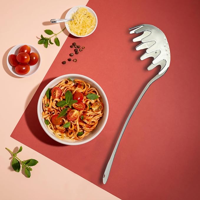 13.5Inch Pasta Spoon, Spaghetti Fork - Image 4