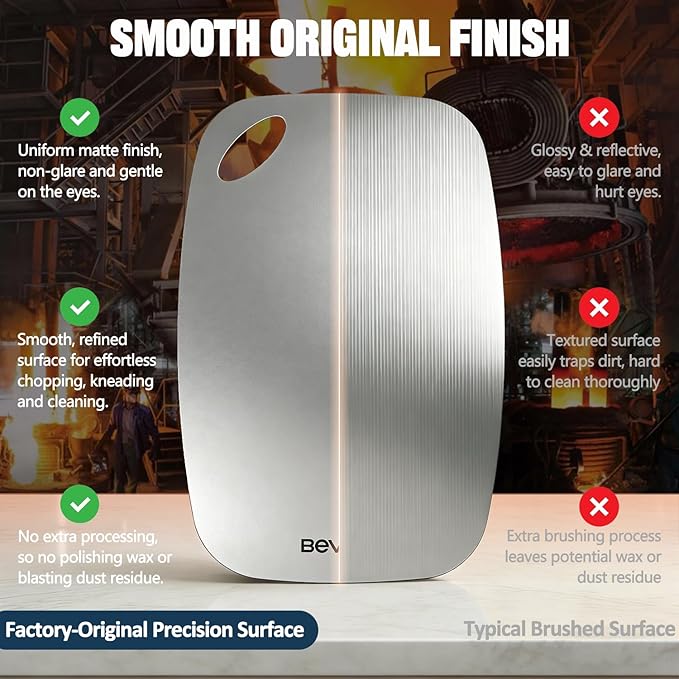 Real 99.85% Pure Titanium Cutting Board Non-Toxic 15" x 11"- BPA Free, - Image 5
