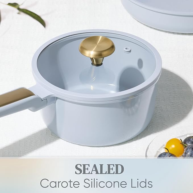 CAROTE Ceramic Cookware Set Nonstick, Non-Toxic & PFAS-Free, Dishwasher - Image 5