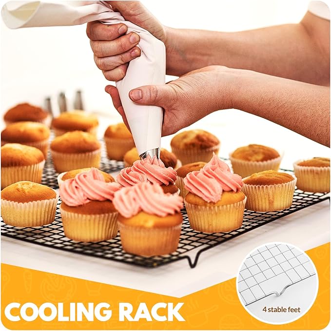 2 PCS Cooling Racks for Cooking and Baking, 15x10 Inches Stainless Steel - Image 7
