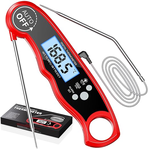 RIWUSI Meat Thermometer Digital, Instant Read Food Thermometer by RIWUSI