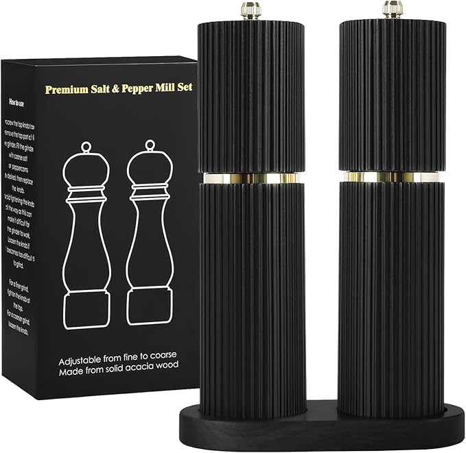 Wooden Salt and Pepper Grinder Set - Image 7