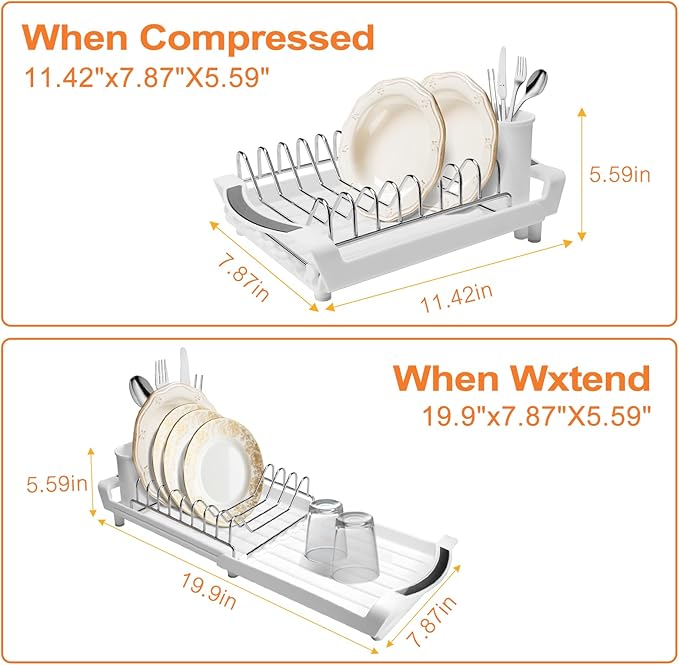 Dish Drying Rack Compact Expandable - Image 6