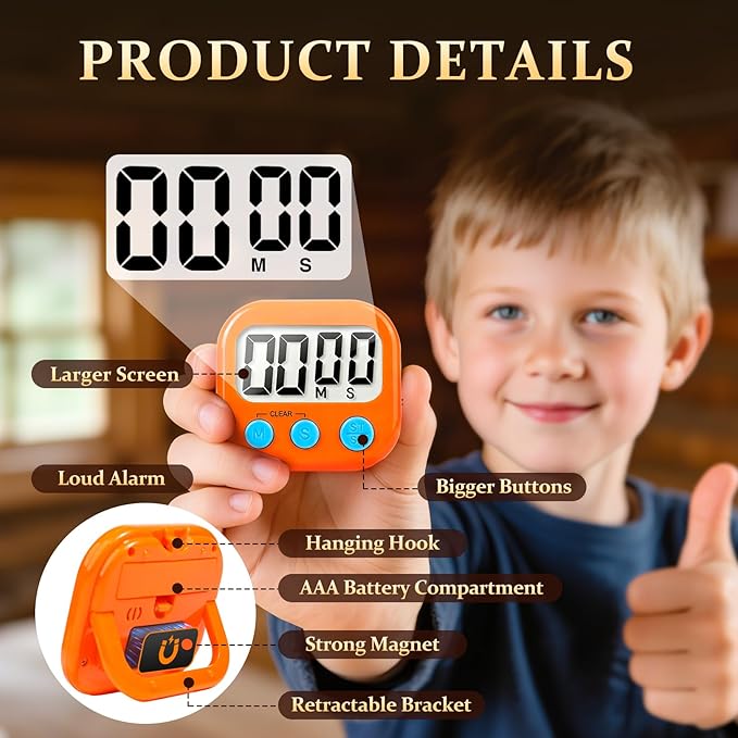 24 Pack Digital Kitchen Timer Small Classroom Timers - Image 5