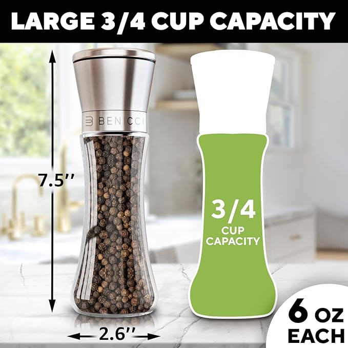 Premium Salt and Pepper Grinder Set of 2 - Image 4