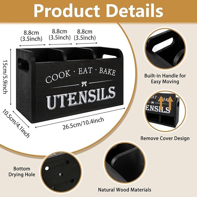 Farmhouse Cooking Utensils Organizer - Image 3