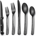 EWFEN 24-Piece Black Silverware Set by EWFEN