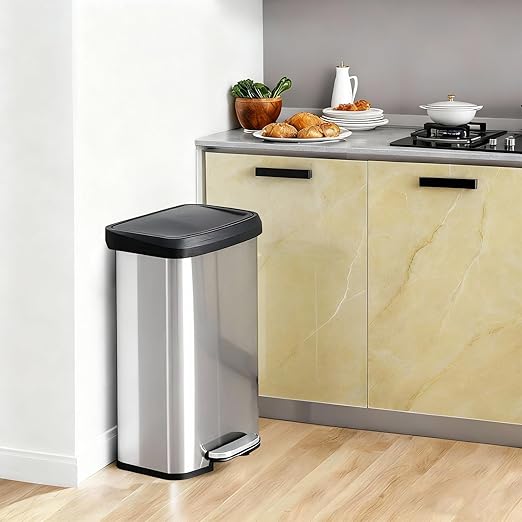 21 Gallon Kitchen Trash Can, Stainless Steel Garbage Can - Image 4
