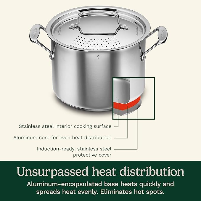 Cuisinart 766S-22 6 Qt. Stainless Steel Pasta Pot w/Straining Cover - Image 3