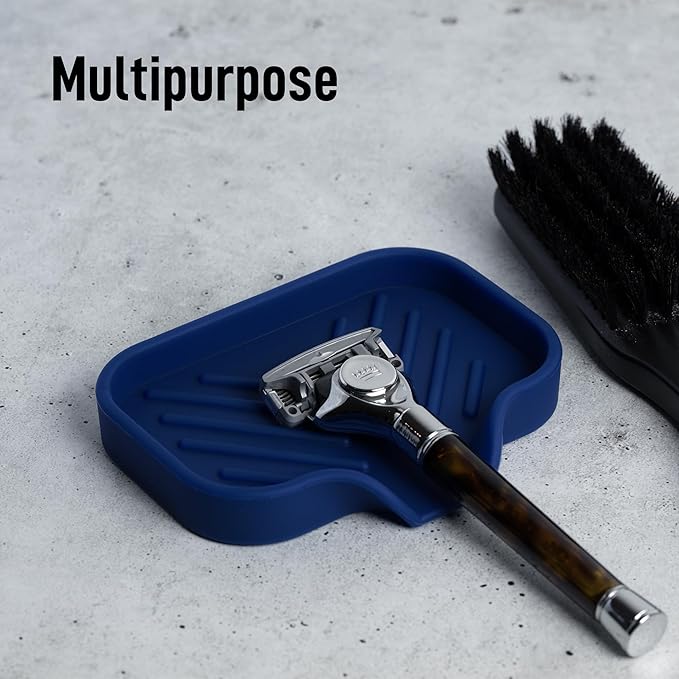 Zulay Kitchen Small Silicone Sponge Holder – Space-Saving Sink Organizer Tray - Image 5