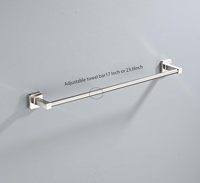 Brushed Nickel Bathroom Hardware Set 4 Pieces, Bathroom Accessories Set - Image 3