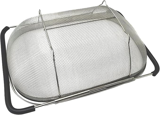 Over The Sink Stainless Steel Oval Colander - Image 4