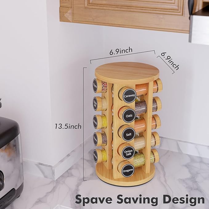 New England Stories Revolving Spice Rack Set - Image 4