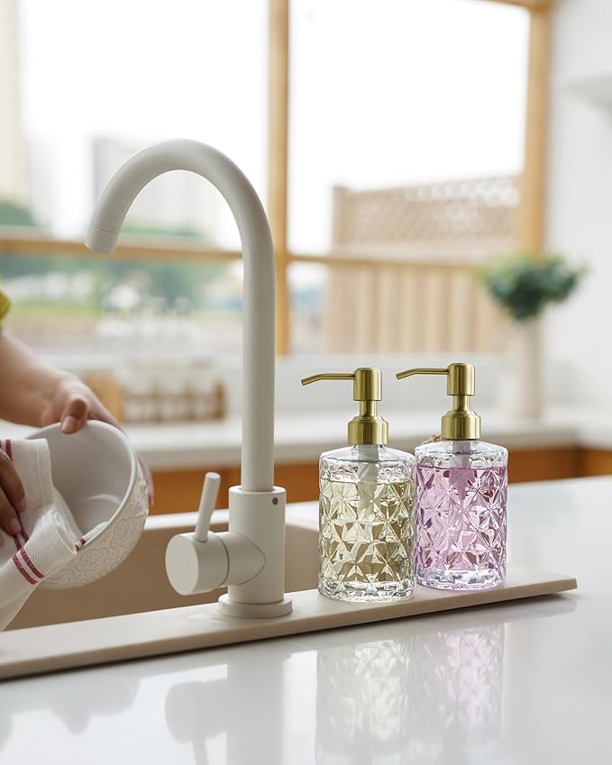 JASAI Diamond Design Glass Soap Dispenser - Image 4