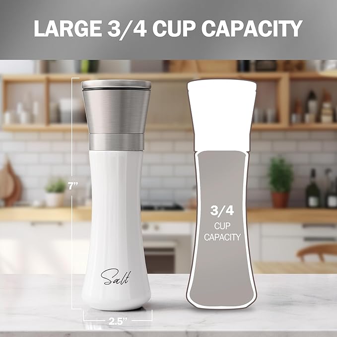 HOME EC Stainless Steel Salt and Pepper Grinder Set of 2 - Image 2