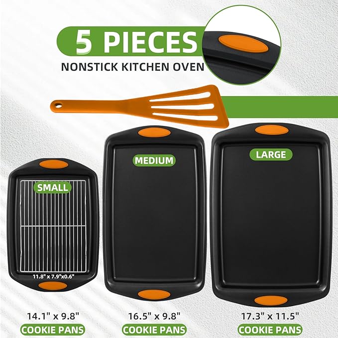 5-Piece Nonstick Baking Pans Set - Image 2