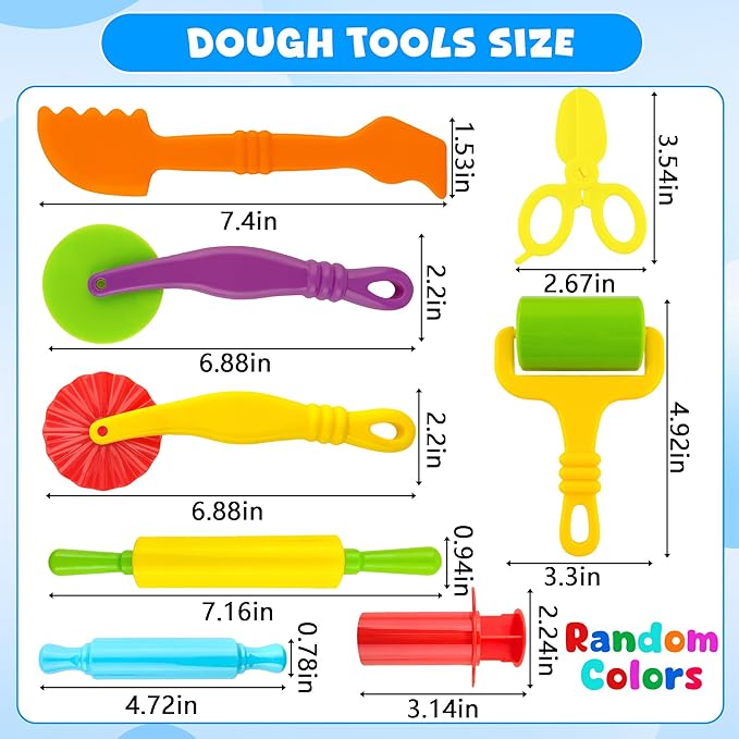 Dough Tools Kit – 12-Piece Dough Play Tools Set - Image 2