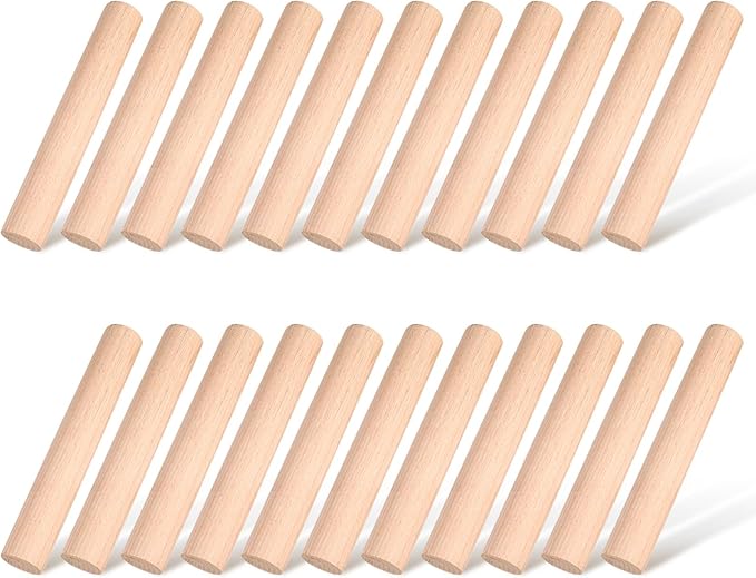 Patelai 20 Pieces Small Wooden Rolling Pin, Dumpling Dough Roller Wooden Mini by Patelai