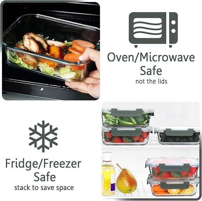 M MCIRCO [5-Packs, 36 Oz Glass Meal Prep Containers - Image 9