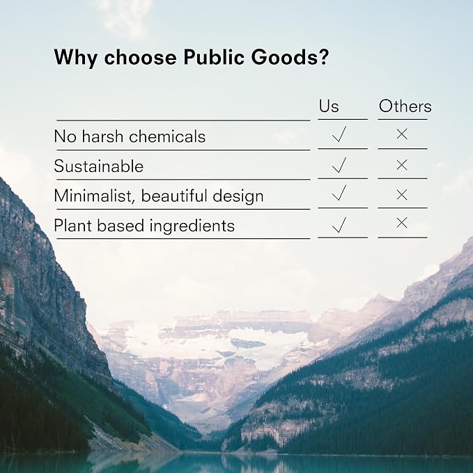 Public Goods Natural Fragrance Free Dish Soap | Kitchen Soap | Plant-Based & Vegan Friendly | Clear Dish Detergent Liquid | Concentrated Formula | Made in USA | 16 Fl Oz
