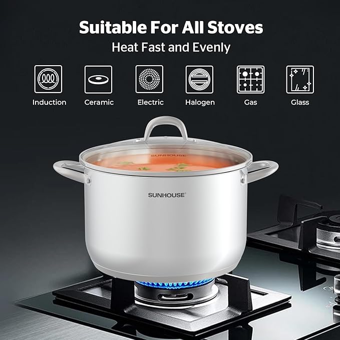 SUNHOUSE Stainless Steel Stock Pot - Image 5