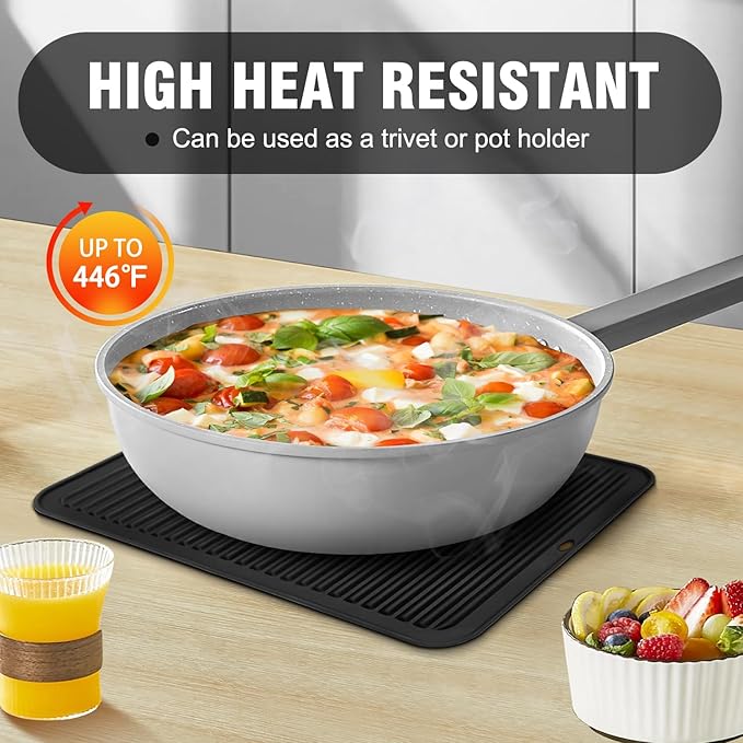 Walfos XXL Silicone Trivet 16" and Large 12" and Round & Square 7", Trivets - Image 2