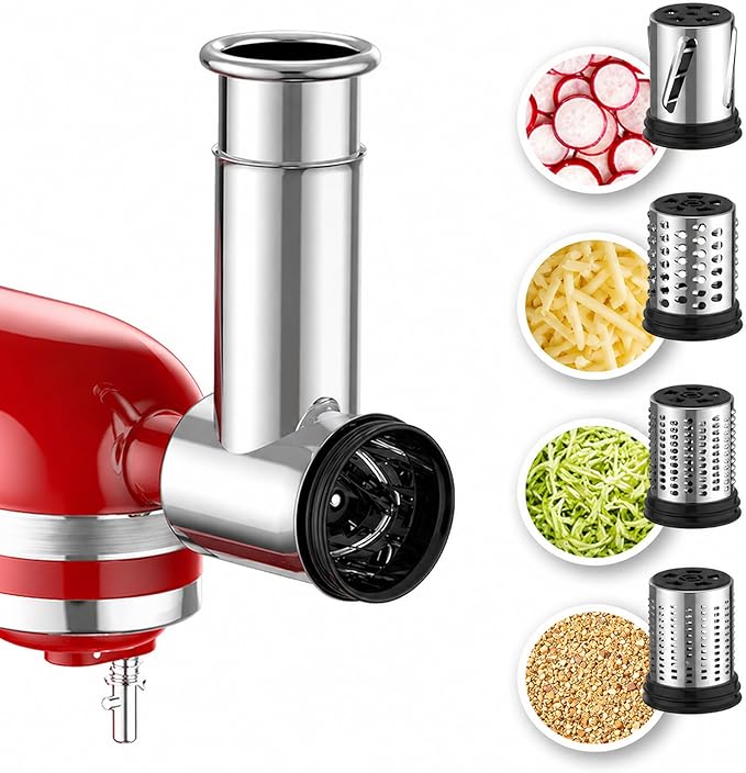 Stainless Steel Cheese Grater Attachment by Domorewithyourmixer