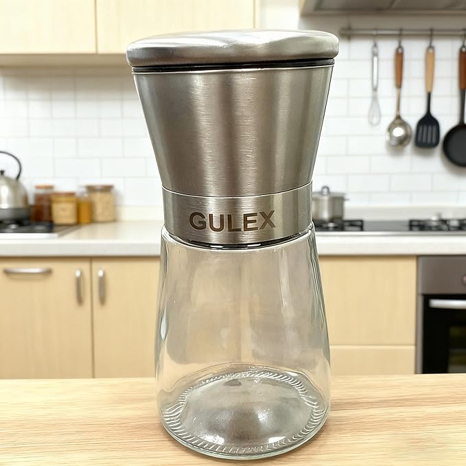 Gulex Pepper Grinder Pepper Mill, Salt Grinder Refillable, Adjustable, - Image 5