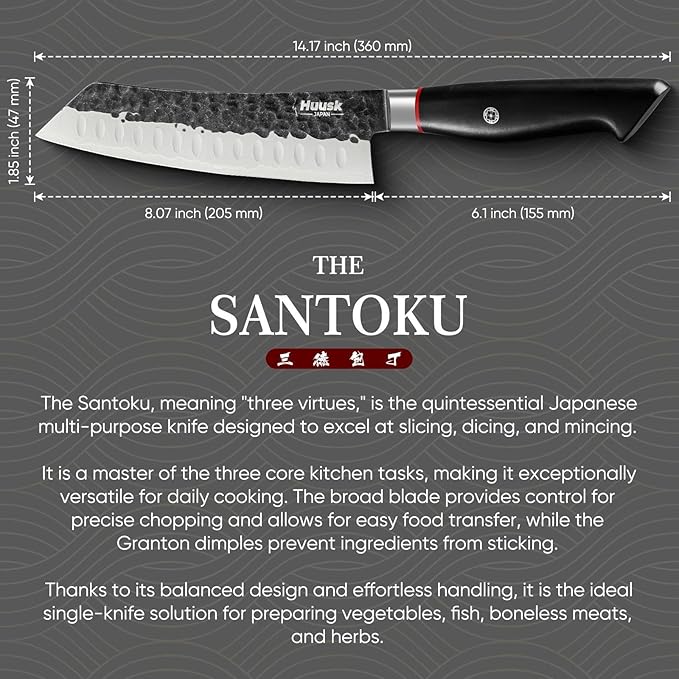 Huusk Santoku Japanese Chef Knife - Image 7